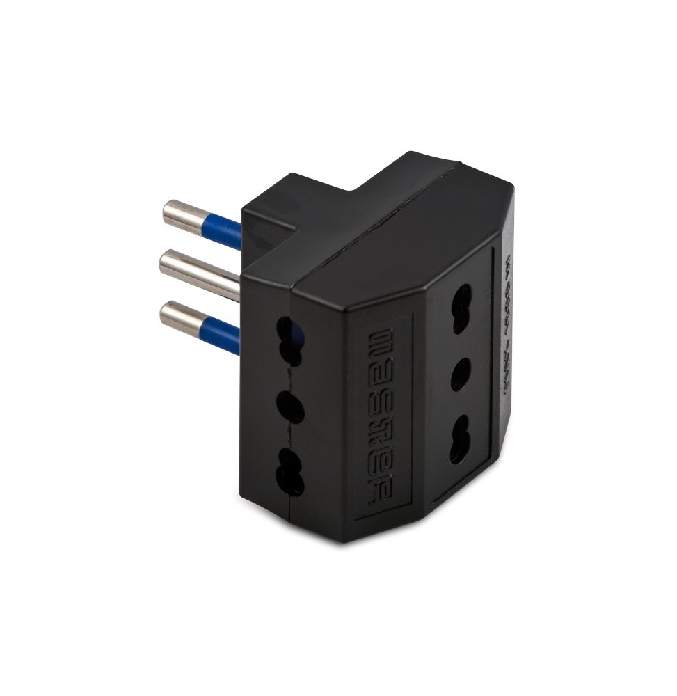 Adattatore Triplo 10A+T Nero Master 05650