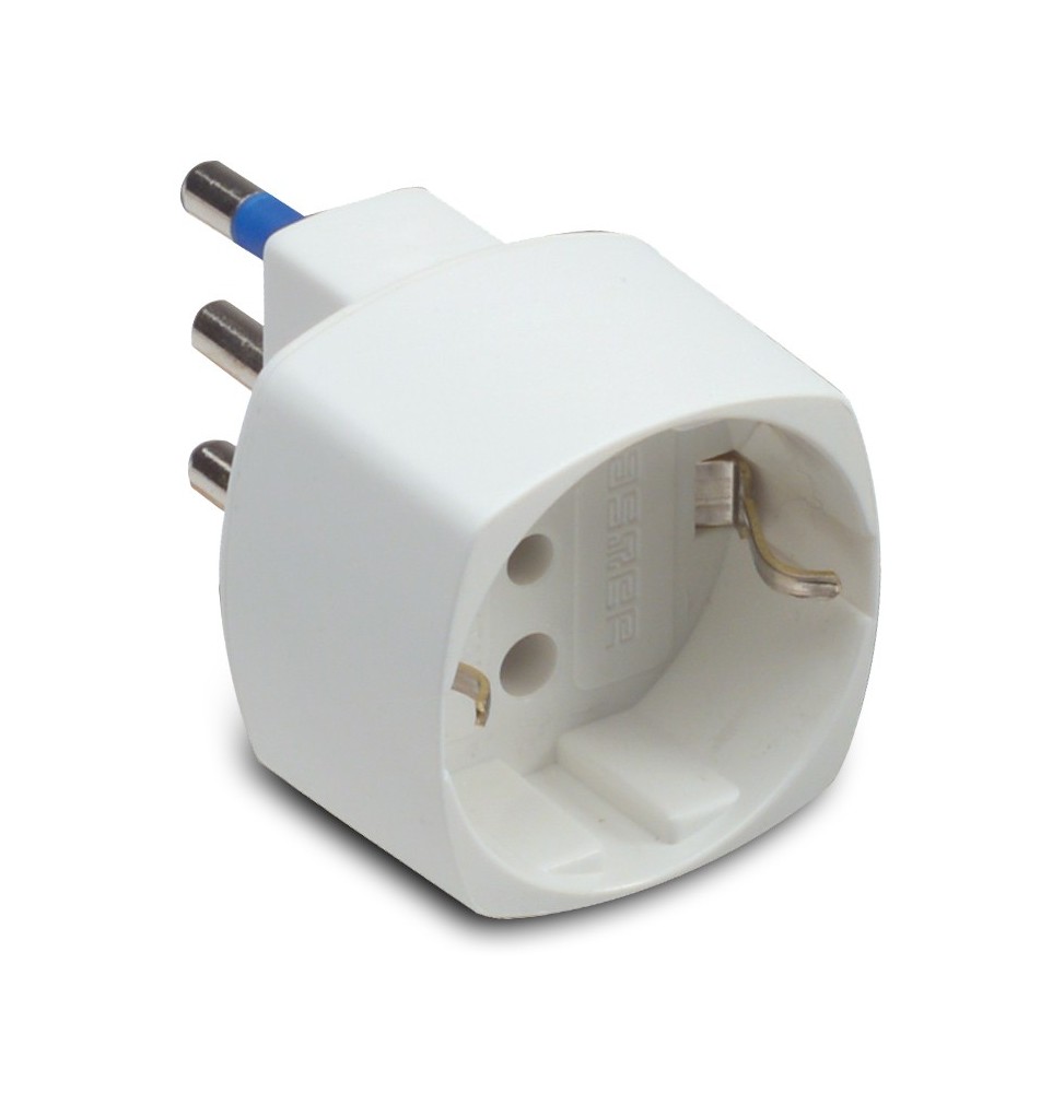 Adattatore Schuko16A + T Bianco Master 05821
