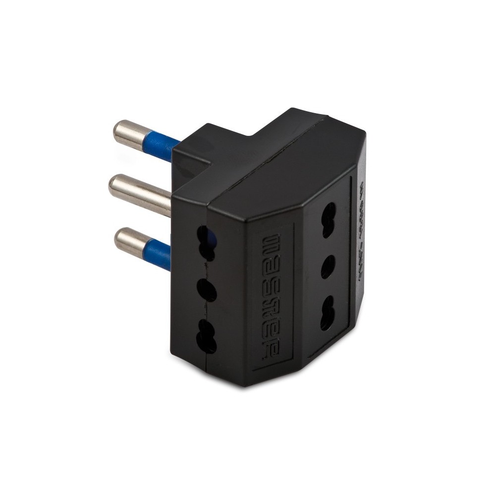 Adattatore Triplo 16A+T Nero Master 05660