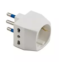 Adattatore Triplo-Schuko 16A+T Bianco Master 05761