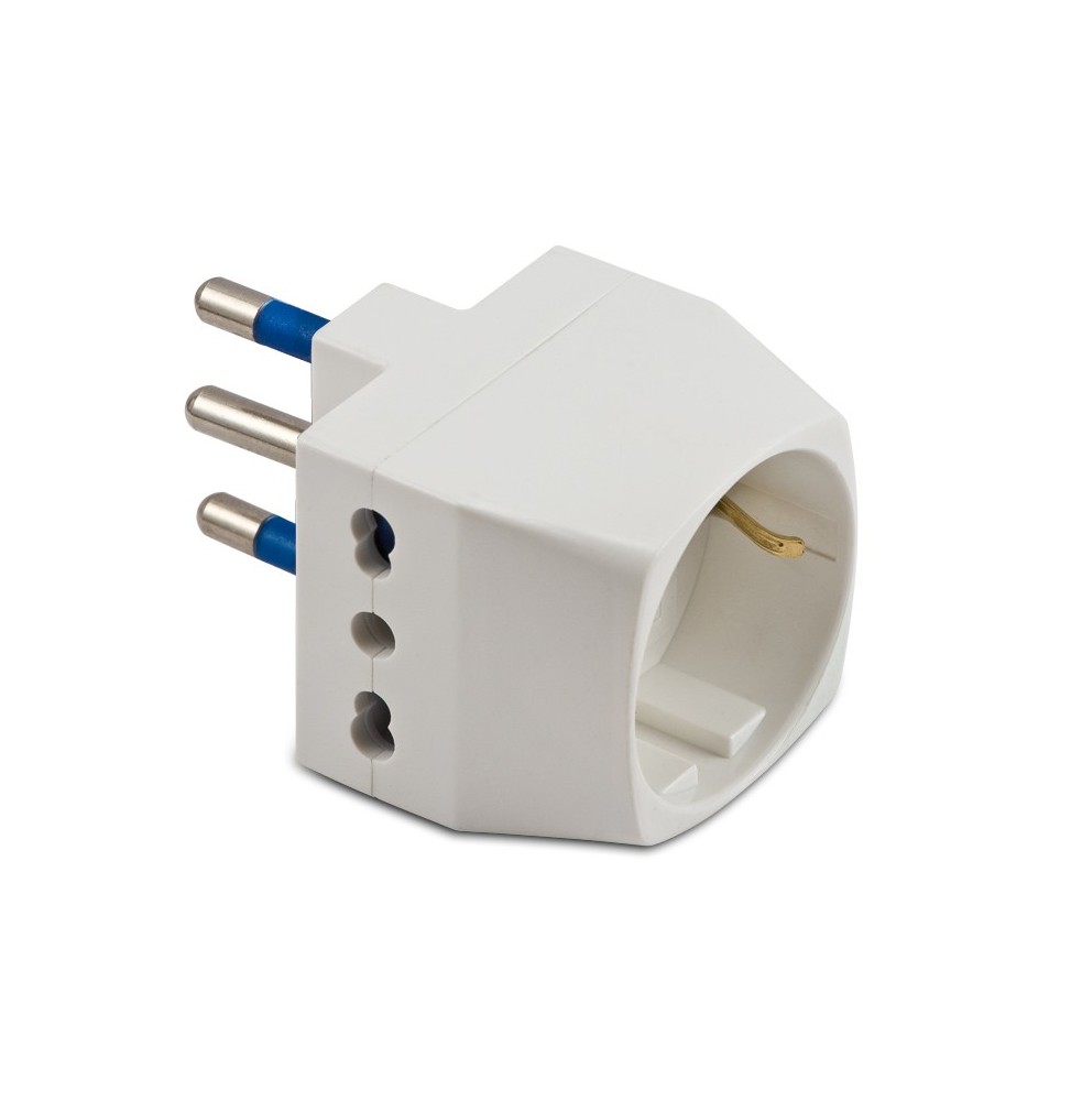 Adattatore Triplo-Schuko 16A+T Bianco Master 05761