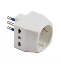 Adattatore Triplo-Schuko 10A+T Bianco Master 05751