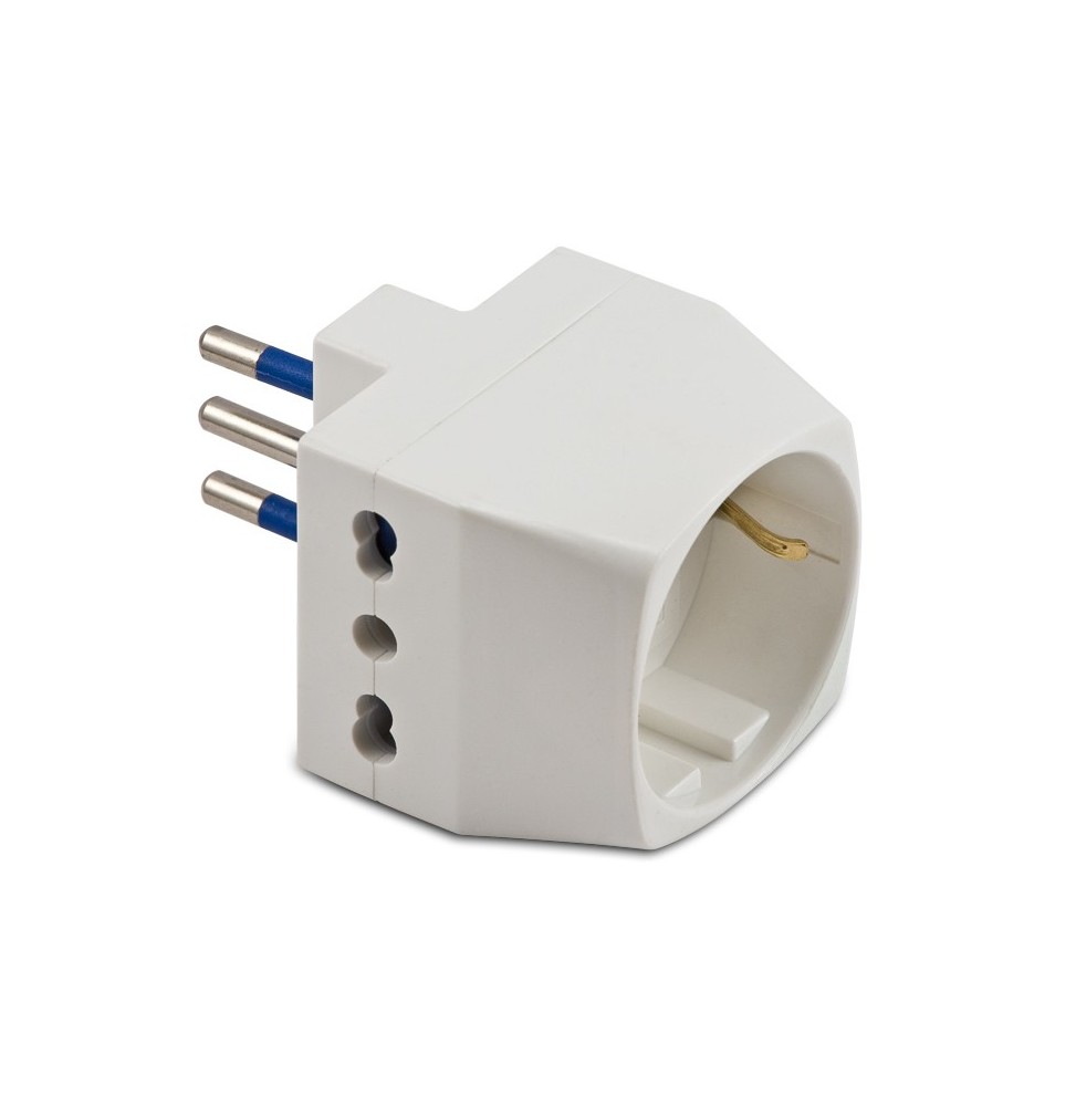 Adattatore Triplo-Schuko 10A+T Bianco Master 05751