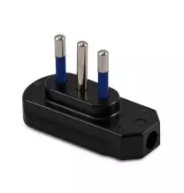 Spina piatta 10A+T Nera Master 05410