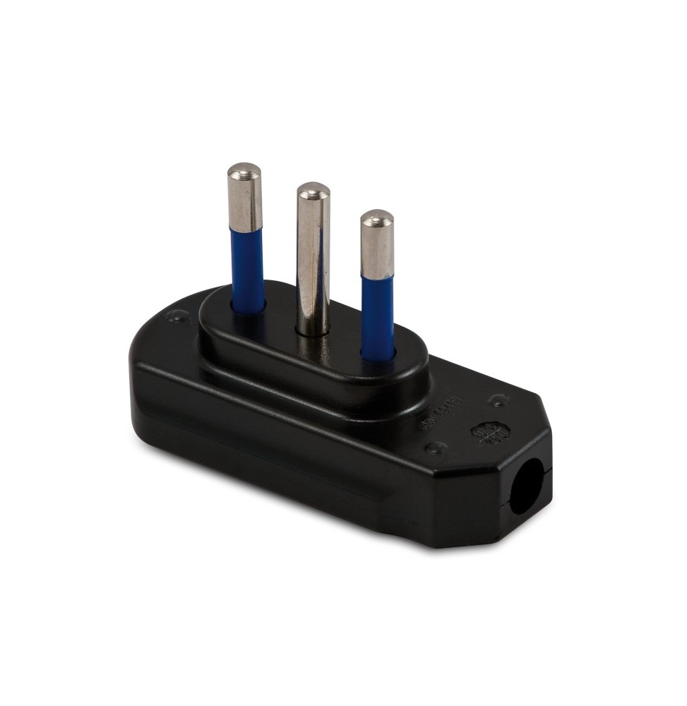 Spina piatta 10A+T Nera Master 05410