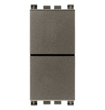 Doppio pulsante non illuminabile 10A Vimar Arke'  Metal 19066.M