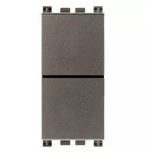 Doppio pulsante non illuminabile 10A Vimar Arke'  Metal 19066.M
