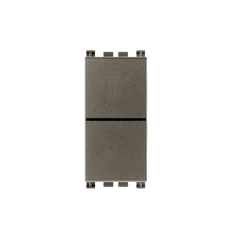 Doppio pulsante non illuminabile 10A Vimar Arke'  Metal 19066.M