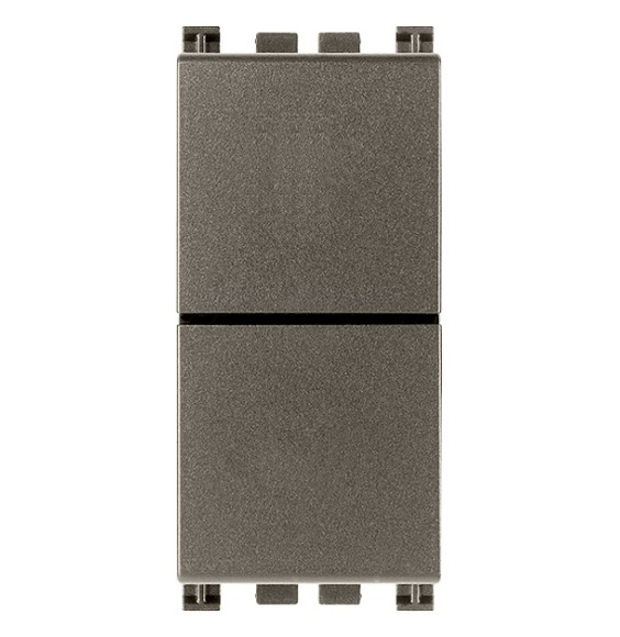 Doppio pulsante non illuminabile 10A Vimar Arke'  Metal 19066.M
