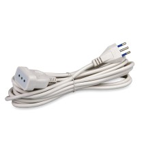 Prolunga 3 metri Spina e presa 10A cavo 3x0,75 Bianca Master 00612-SB