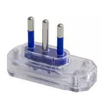 Spina piatta 10A+T Trasparente Master 05411-TR