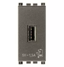 Caricatore USB 1 posto Vimar Arke' Metal 19292.M