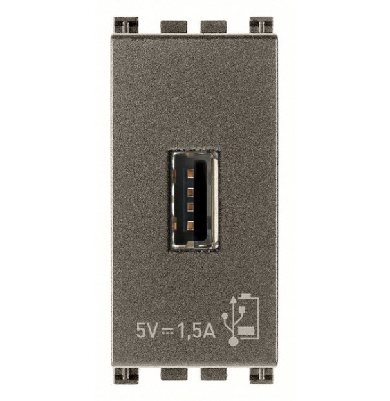 Caricatore USB 1 posto Vimar Arke' Metal 19292.M