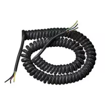 Cavo estensibile bianco 5MT filo teso 3x0,75 nero Master 00616