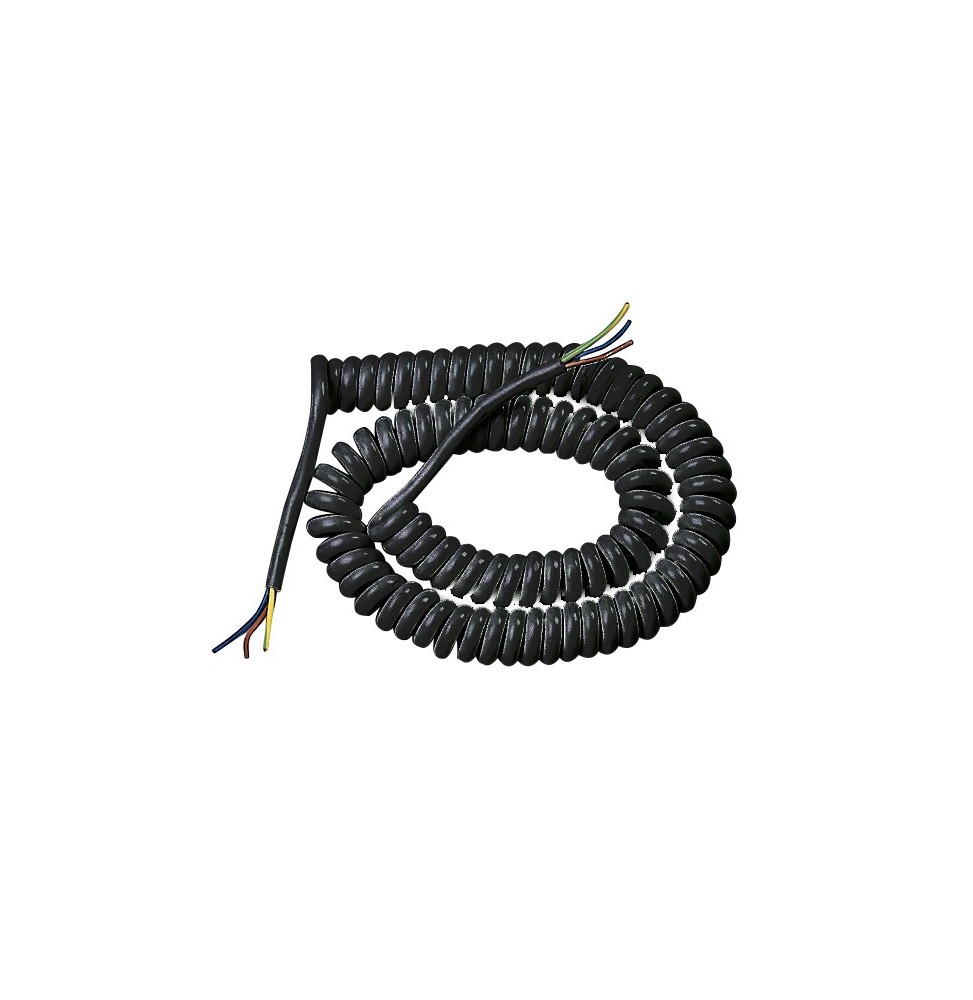 Cavo estensibile bianco 5MT filo teso 3x0,75 nero Master 00616