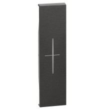 Cover Bticino Living Now con Simbolo Stop per Tapparelle Nero  KG06MH