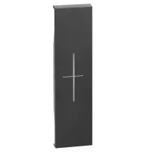 Cover Bticino Living Now con Simbolo Stop per Tapparelle Nero  KG06MH