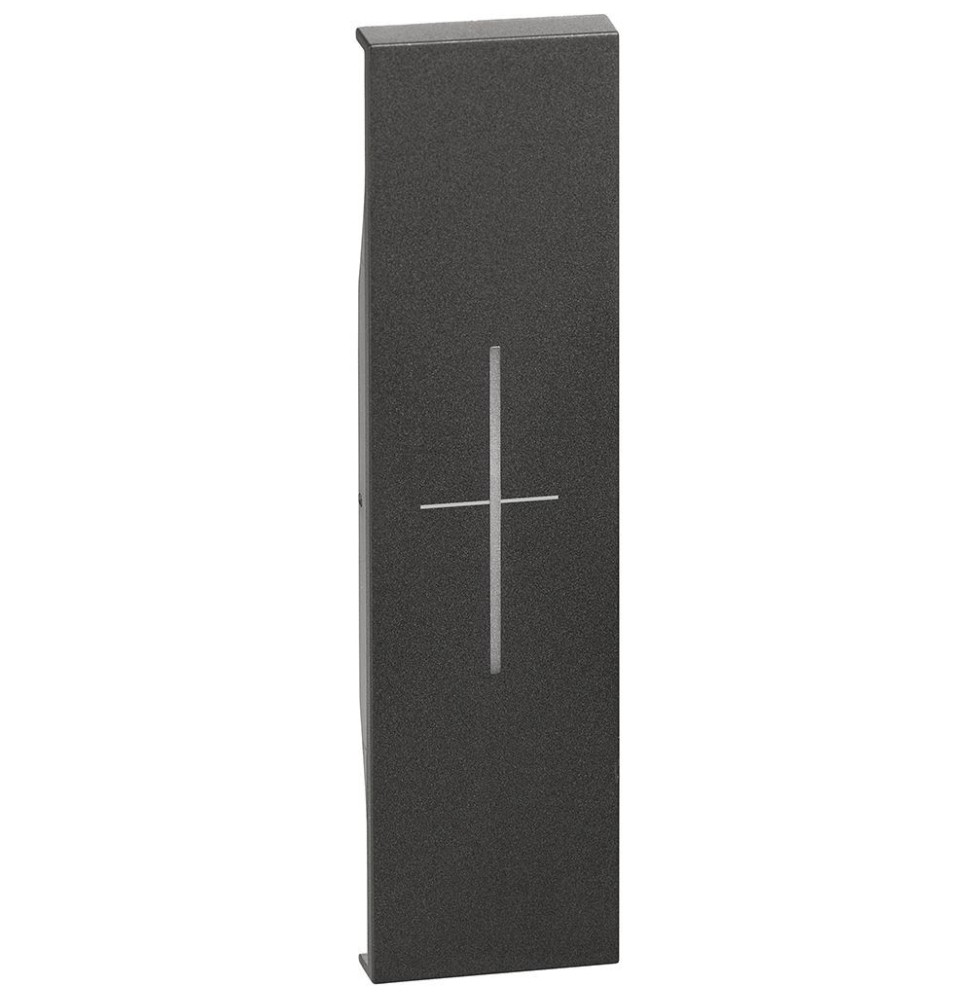 Cover Bticino Living Now con Simbolo Stop per Tapparelle Nero  KG06MH