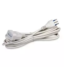 Prolunga elettrica 5 metri Spina e presa 10A cavo 3x0,75 Bianca Master 00613-SB