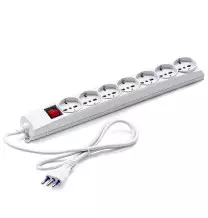 Multipresa 7 uscite Universali Schuko+Bivalenti.Cavo da M.1,5 Master 72790
