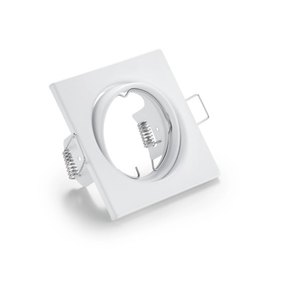 Faretto da incasso orientabile bianco foro 75 mm per lampade led max 50W lampo