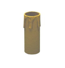 Finta candela con gocce anticata in plastica H85 Lampo ST901