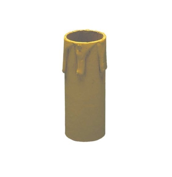 Finta candela con gocce anticata in plastica H85 Lampo ST901