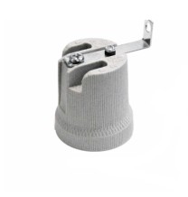 Portalampada E27 in ceamica con staffa a 90 gradi Lampo A701010C