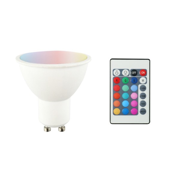 Lampada Led 6w RGB con telecomando cambio colore DIKLED6WMRGBW
