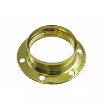 Ghiera in acciaio ottonato per portalampada E14 Lampo E0700
