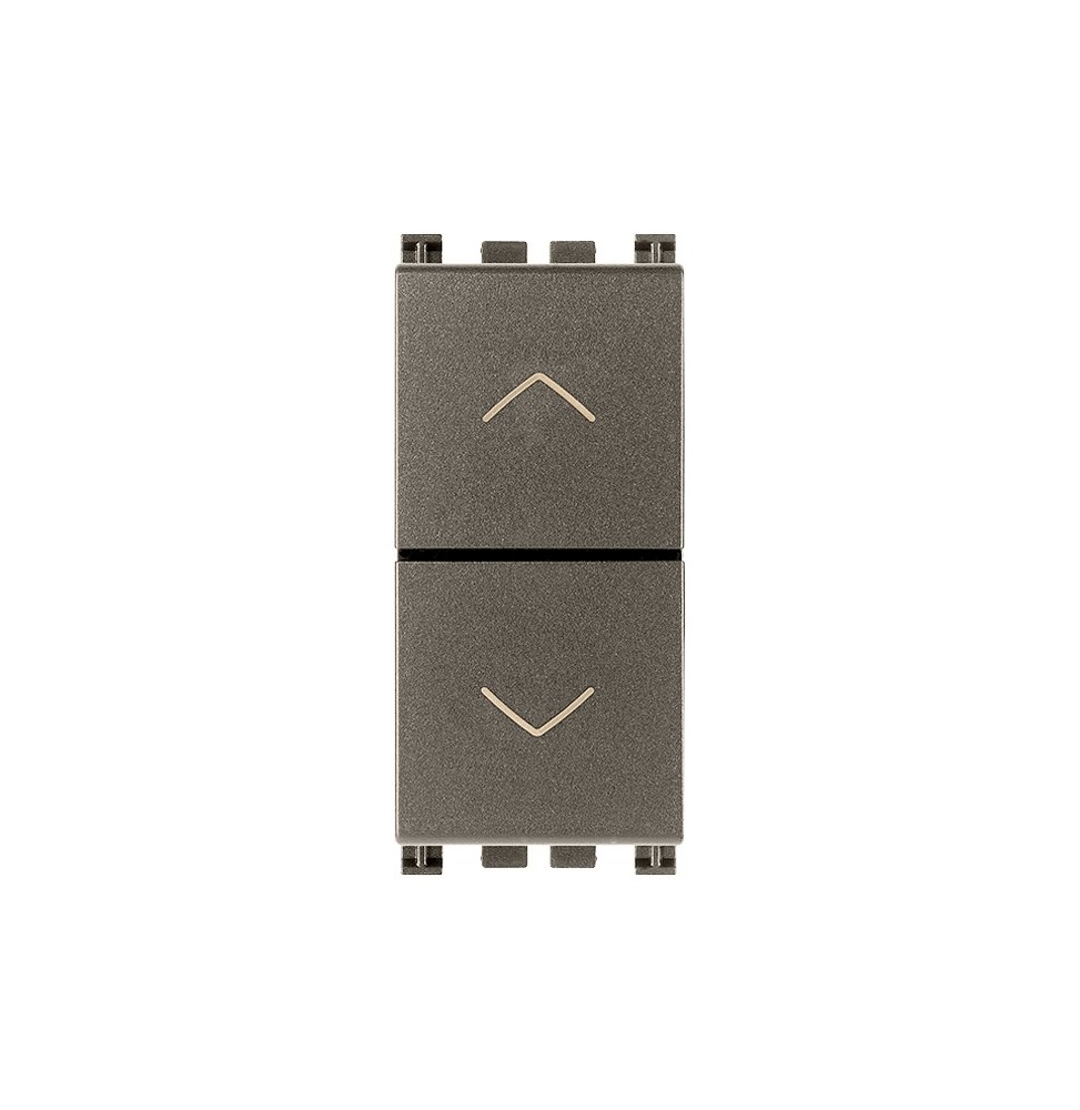 Doppio Pulsante Interbloccato 10A con frecce Vimar Arke' Metal 19062.M