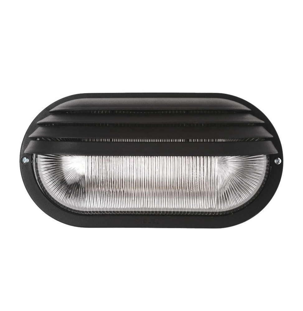 Plafoniera da parete Nera per esterno IP 44 diffusore in policarbonato Lampo E095NE