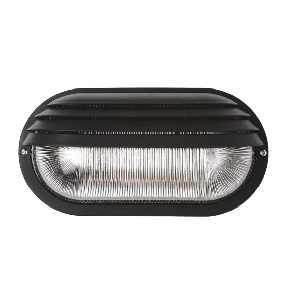 Plafoniera da parete Nera per esterno IP 44 diffusore in policarbonato Lampo E095NE