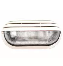 Plafoniera da parete Bianca per esterno IP 44 diffusore in policarbonato Lampo E095BI