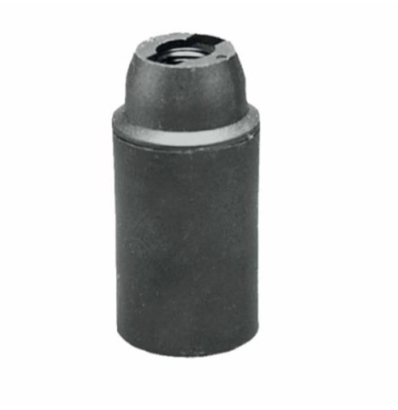 Portalampada E14 Liscio Nero in termoplastico Lampo E600LNE