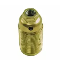 Portalampada E14 Filettato Oro in acciaio ottonato Lampo E750F