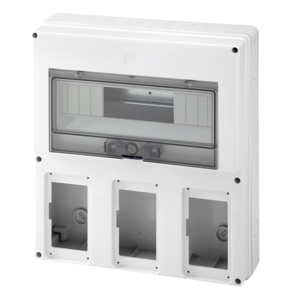 Quadro da parete per tre Prese Interbloccate Combibloc 12 Moduli GewissGW66493