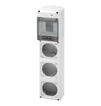 Quadro di distribuzione per 3 prese CEE 5 Moduli Din Gewiss GW68001N