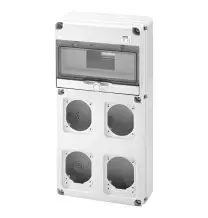 Quadro di distribuzione per 4 prese CEE 10 Moduli Din Gewiss GW68003N