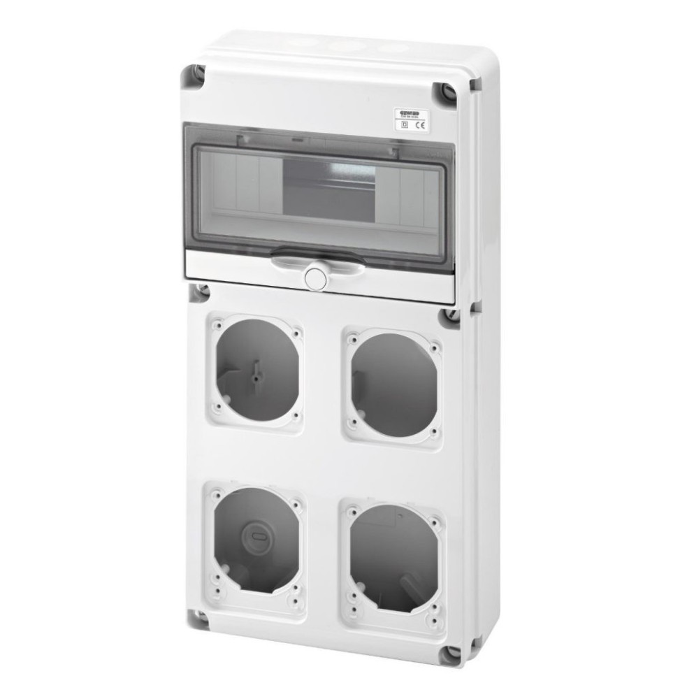 Quadro di distribuzione per 4 prese CEE 10 Moduli Din Gewiss GW68003N