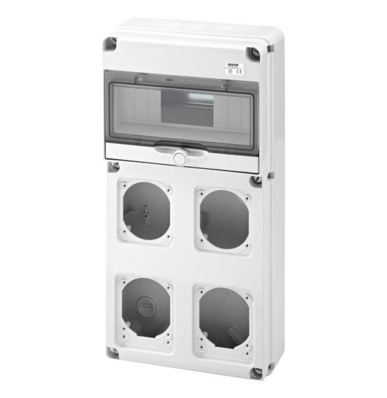 Quadro di distribuzione per 4 prese CEE 10 Moduli Din Gewiss GW68003N