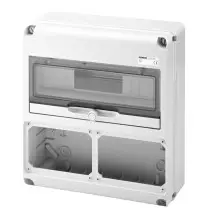 Quadro 14 Moduli per due  prese interbloccate orizzontali 16 o 32A Gewis GW68006N