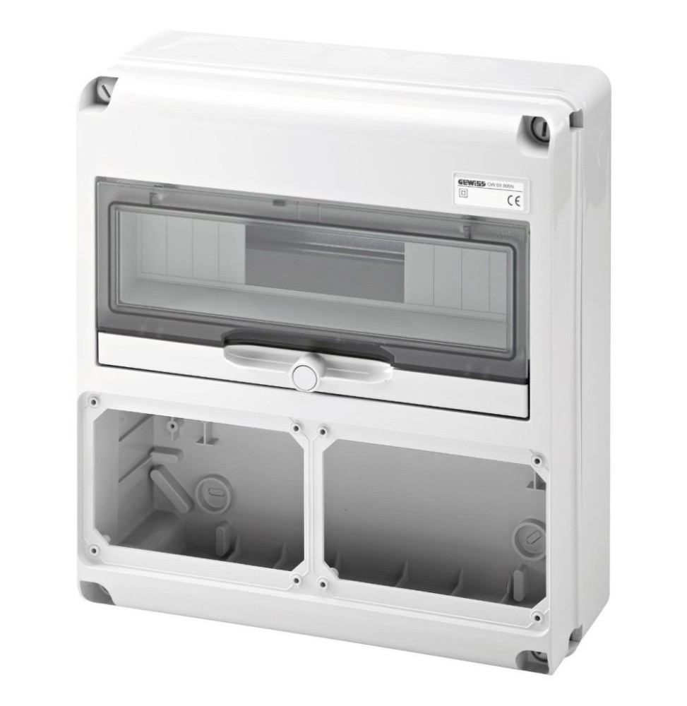 Quadro 14 Moduli per due  prese interbloccate orizzontali 16 o 32A Gewis GW68006N