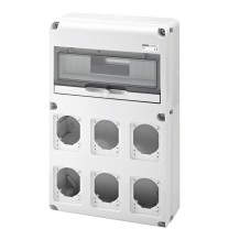 Quadro di distribuzione per 6 prese CEE 14 Moduli Din Gewiss GW68008N
