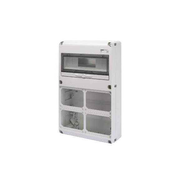 Quadro 14 Moduli per quattro  prese interbloccate orizzontali 16 o 32A Gewis GW68009N