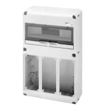 Quadro per tre prese interbloccate verticali 16 e 32A 14 moduli GW68010N