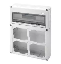 Quadro 4 prese interbloccate con base portafusibili 16 e 32A GW68014N