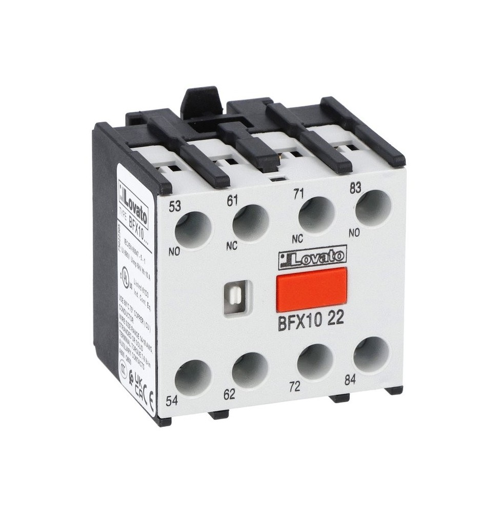 Contatto Ausiliario Aggancio frontale 2NA+2NC per Contattori BF Lovato BFX1022
