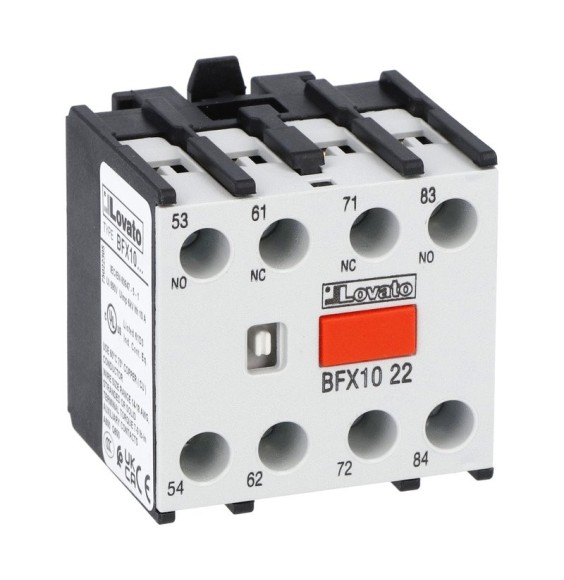 Contatto Ausiliario Aggancio frontale 2NA+2NC per Contattori BF Lovato BFX1022