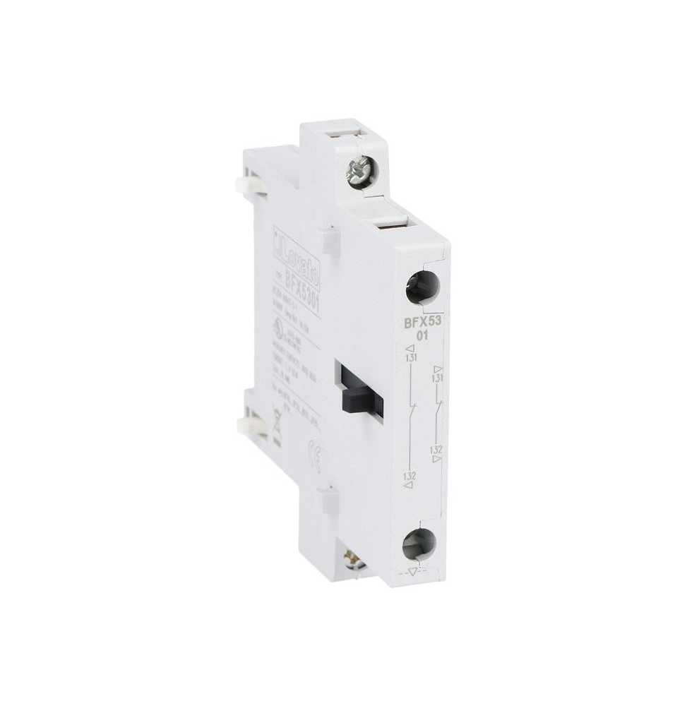Interblocco meccanico laterale con 2 contatti NC per contattori BF40...BF94 Lovato BFX5301